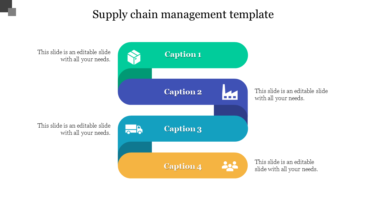 Free - Affordable Supply Chain Management Template In Four Nodes
